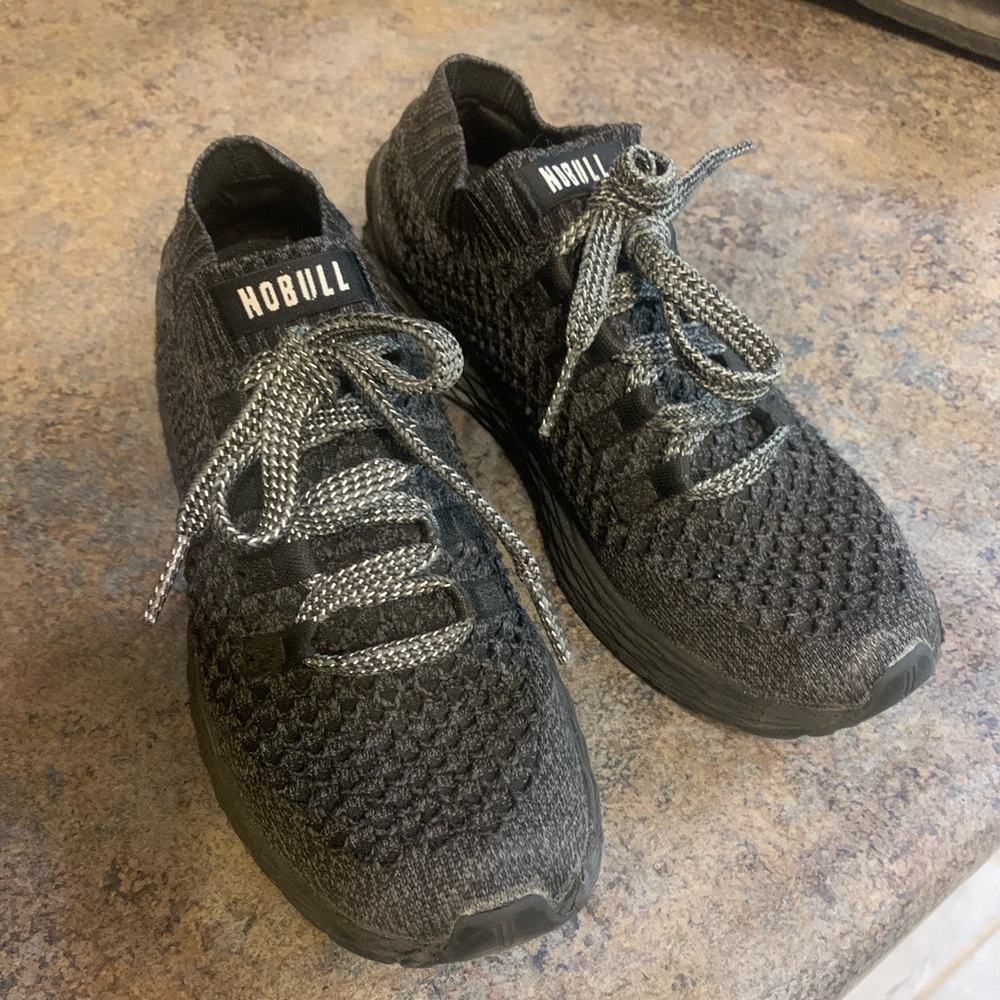 Black NoBull Running shoes. M 6.5 W 8
